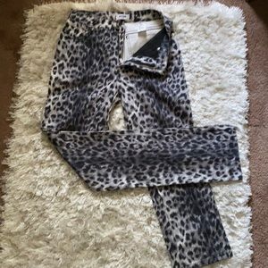 Moschino jeans grey cheetah print